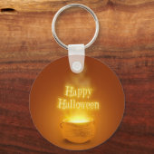 Happy Halloween Witch's Caldron Sleutelhanger (Voorkant)