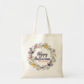 Happy Halloween Wreath Personalized | CANVAS TAS (Voorkant)