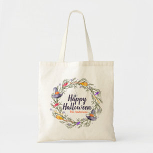 Happy Halloween Wreath Personalized CANVAS TAS