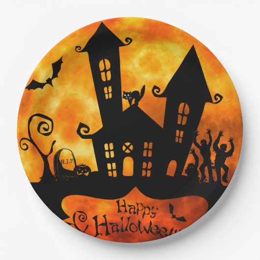 Happy Halloween Zombies Paper Bord (Voorkant)