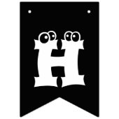 Happy Halloween zwart Sinaasappel Pattern Vlaggetjes (Eerste vlag)