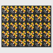Happy Halloween zwarte Candy Corn inpakpapier (Vlak)