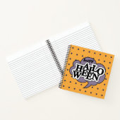 Happy halloween, zwarte cartoon Spiral Notitieboek (Binnen)