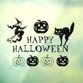 Happy Halloween zwarte schattige vensterdecor Raamsticker (Vel 3)
