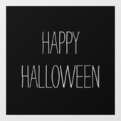 Happy Halloween zwarte witte spooky handgeschreven Raamsticker (Vel)