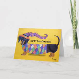 Happy Halloweenie - Drôle Halloween carte Dachshun