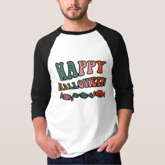 Happy Hallowen boo Basic Sleeve Raglan T-Shirt