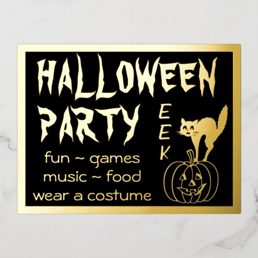 Happy Hallowen Costume Party Invitation (Recto)