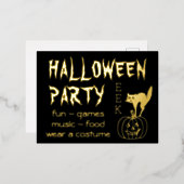 Happy Hallowen Party Invitation avec feuille Carte (Recto/Verso)