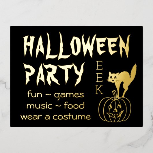 Happy Hallowen Party Invitation avec feuille Carte (Recto)