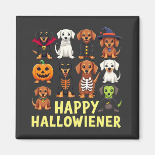 Happy Hallowiener Spooky Halloween Dog Weiner Magneet