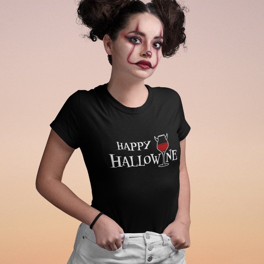 Happy Hallowine - Halloween Pun T-shirt