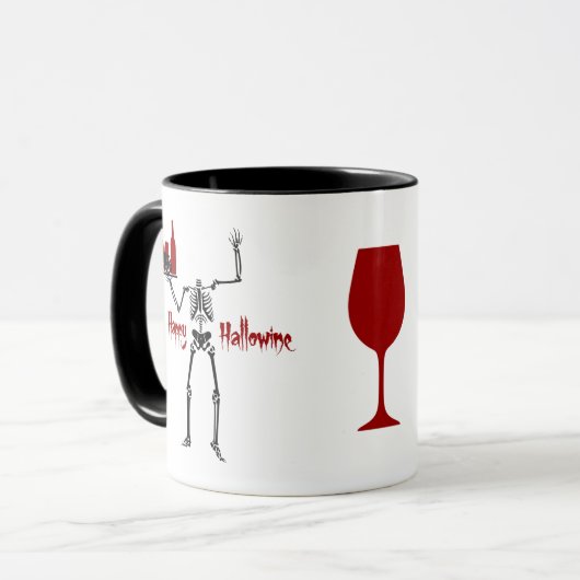 Happy Hallowine Headless Skeleton Mok (Voorkant links)