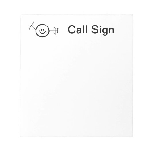 Happy Ham Ham Radio Bloc-notes (Devant)