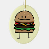Happy Hamburger Keramisch Ornament (Rechts)