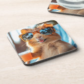 Happy Hamster Bier Onderzetter (Linkerzijde)