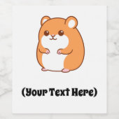 Happy Hamster Bottle Étiquettes (Étiquettes simples)