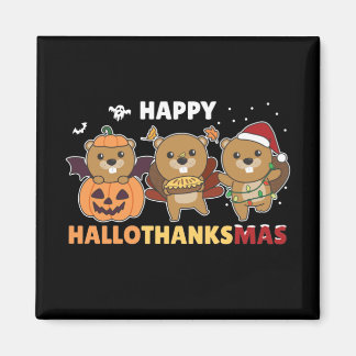 Happy Hanksmas Beaver-kerstbever Magne Magneet