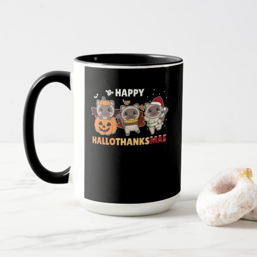 Happy Hanksmas Cat Kerstelephant Mok (Met donut)