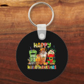 Happy Hanksmas Coffee Halloween Thanksgiving Sleutelhanger (Voorkant)