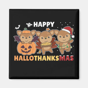 Happy Hanksmas Deers Kerstdeer Magnet Magneet