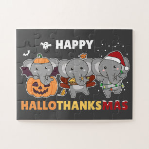 Happy Hanksmas Elephant Kerstoogfeest J Legpuzzel