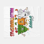 Happy Hanksmas Fleece Deken (Voorkant (Horizontaal))