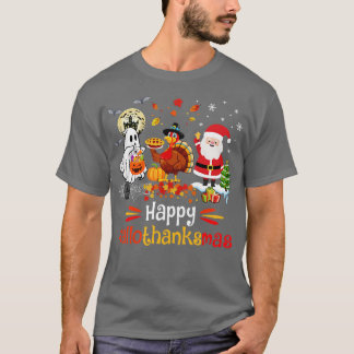 Happy Hanksmas Ghost Turkey Pumpkin Christma T-shirt