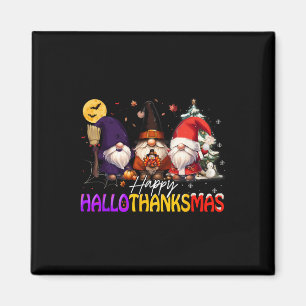 Happy Hanksmas Gnome Halloween Thanksgiving Magneet