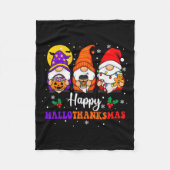 Happy Hanksmas Gnomes Lover Halloween Merry Fleece Deken (Voorkant)
