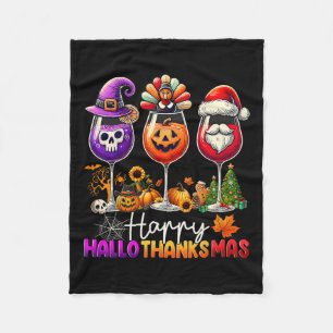 Happy Hanksmas Halloween Thanksgiving Christus Fleece Deken