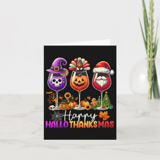 Happy Hanksmas Halloween Thanksgiving Christus Kaart (Voorkant)