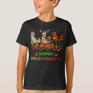 Happy Hanksmas Pumpkin Dinosaur Turkey T Rex T-shirt