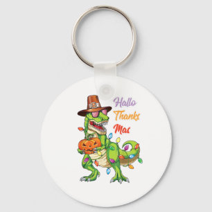 Happy Hanksmas T Rex Halloween Thanksgiving Sleutelhanger
