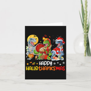 Happy Hanksmas Thanksgiving Dinosaur T Rex T Kaart