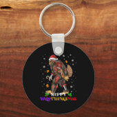 Happy Hankssmas Bigfoot Halloween Thanksgivin Sleutelhanger (Voorkant)