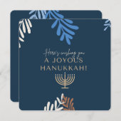 Happy Hannukah Kaart (Voorkant / Achterkant)