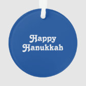 "Happy Hanoukka" Bleu blanc Fête (dos)