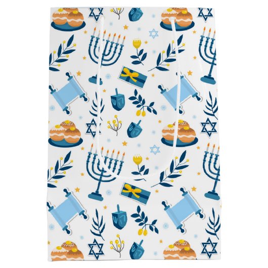 Happy Hanoukka Menorah Cadeau Sac (Dos)