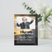 Happy Hanoukka Photo Carte Postale Stripes - HAMbW (Debout devant)