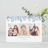 Happy Hanoukka photo collage floral carte de vacan (Debout devant)