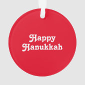 "Happy Hanoukka" rouge blanc Fête (dos)