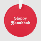 "Happy Hanoukka" rouge blanc Fête (devant)