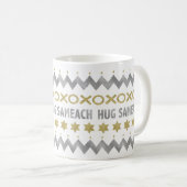 Happy Hanoukka "Ugly Sweater" Elegant Mug (Devant droit)