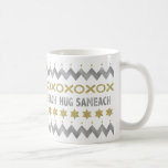 Happy Hanoukka "Ugly Sweater" Elegant Mug<br><div class="desc">Joyeux Hanoukka "Doux Laide" Elégant Mug. Juste pour le plaisir, que diriez-vous de "Hug Sameach" à la place de, "Chag Sameach/Happy Holiday : ?) Les mugs sont un cadeau réfléchi à donner et facile à déguster en remplissant avec quelques dreidels, bonbons, biscuits, gelt ou ?, emballés dans du cellophane et...</div>