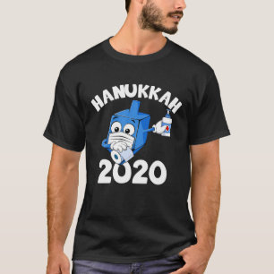 Happy Hanukkah 2020 Dreidel Dabbing Face Mask T-shirt