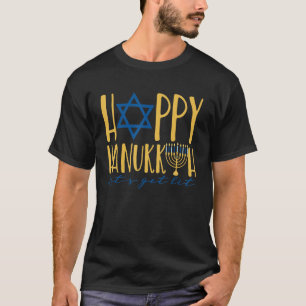 Happy Hanukkah 2022 Laten we Lit Jewish Menorah C T-shirt