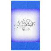 Happy Hanukkah 2-tone blauw witte achtergrond Tafelkleed (Voorkant)