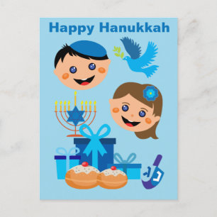 🕎 Happy Hanukkah aanpasbare teksten Briefkaart