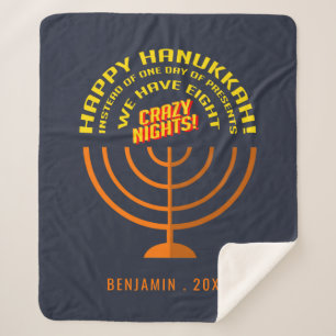 Happy Hanukkah Acht nacht Celebration Sherpa Deken